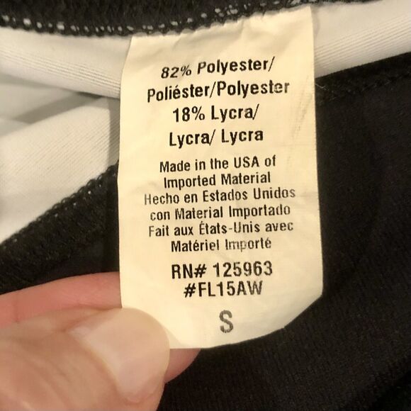 Beyond Yoga Leggings Small Black Gray White Geometric Pattern - Picture 9 of 10